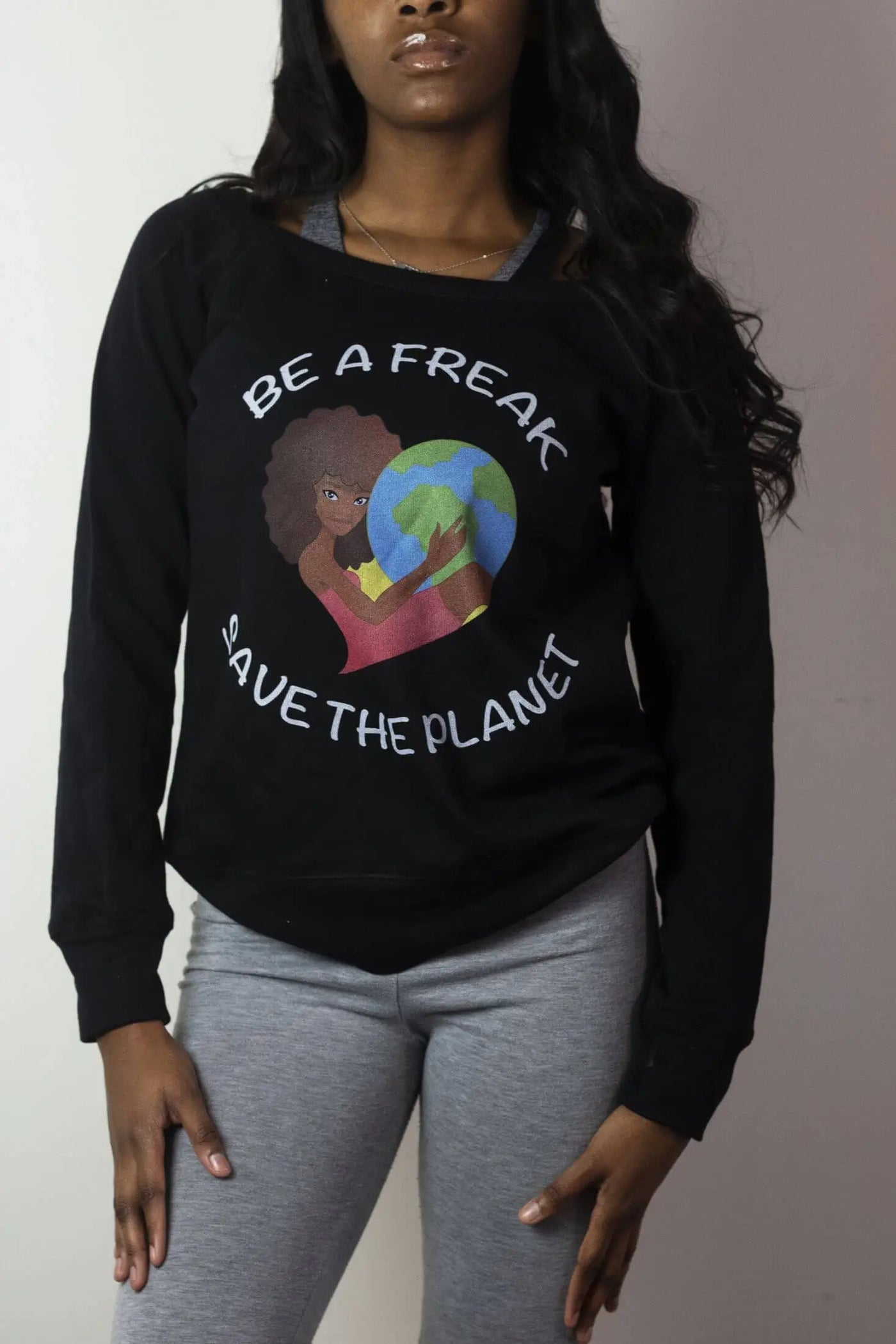 Freaky Planet – Women’s Wide Neck Sweatshirt